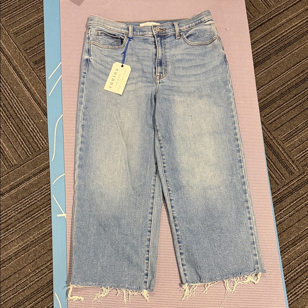 Eunina Light Blue High Rise Cropped Jeans